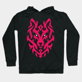 Wolf Tribal Ornament lovely blend drawing cute cool colorful Hoodie